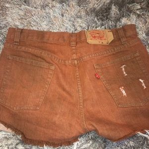 Custom Orange Levi Shorts